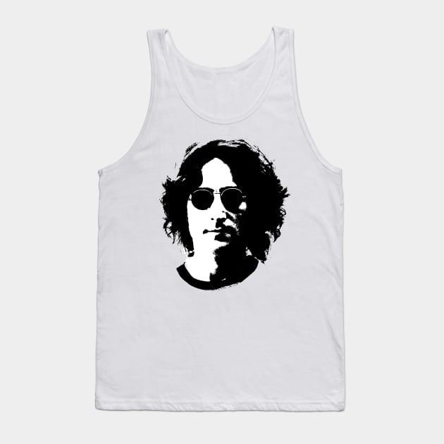 john Lennon Print on Back Tank Top by phatvo